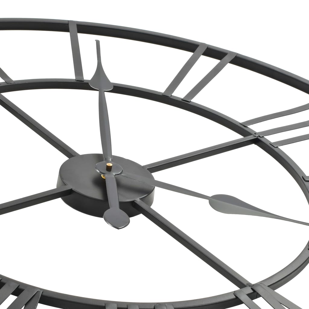 50644 vidaXL Vintage Wall Clock with Quartz Movement Metal 80 cm XXL 4