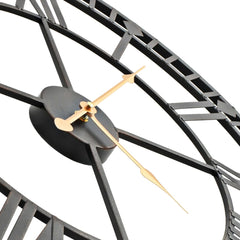 vidaXL Wall Clock | Black | Metal | 60 cm | Clock | Wall Clock | Circular 4