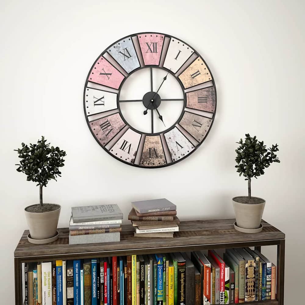 50647 vidaXL Vintage Wall Clock with Quartz Movement 60 cm XXL 1