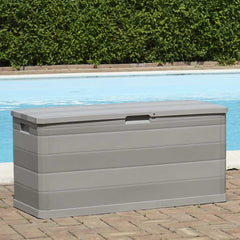 vidaXL Outdoor Storage Box | Light grey | Polypropylene | 117x45x56 cm 5