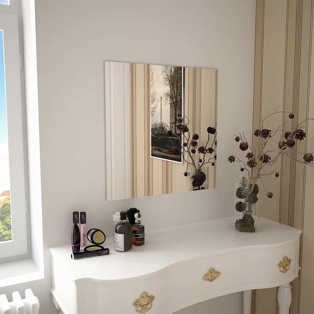vidaXL Wall Mirror | Transparent | Glass | 60x60 cm | Minimalistic | Wall Mirror 1