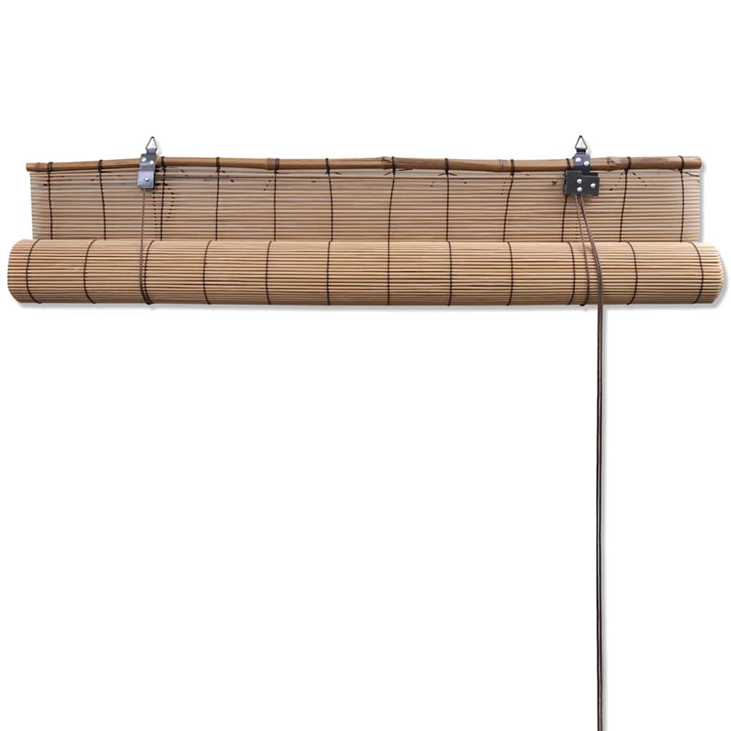 vidaXL Roller Blind Bamboo 140x220 cm Brown 4