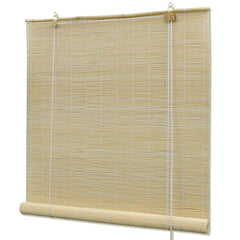 vidaXL Roller Blind Bamboo 100x220 cm Natural 2