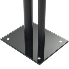 vidaXL Speaker Stands 2 pcs Tempered Glass 2 Pillars Design Black 5