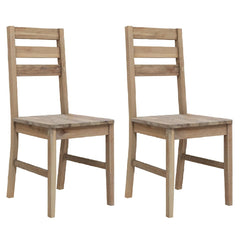 vidaXL Dining Chairs 2 pcs Solid Acacia Wood 2