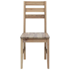 vidaXL Dining Chairs 2 pcs Solid Acacia Wood 4