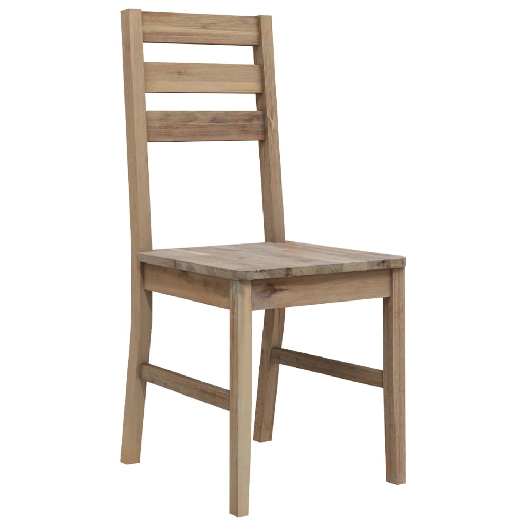vidaXL Dining Chairs 4 pcs Solid Acacia Wood 3