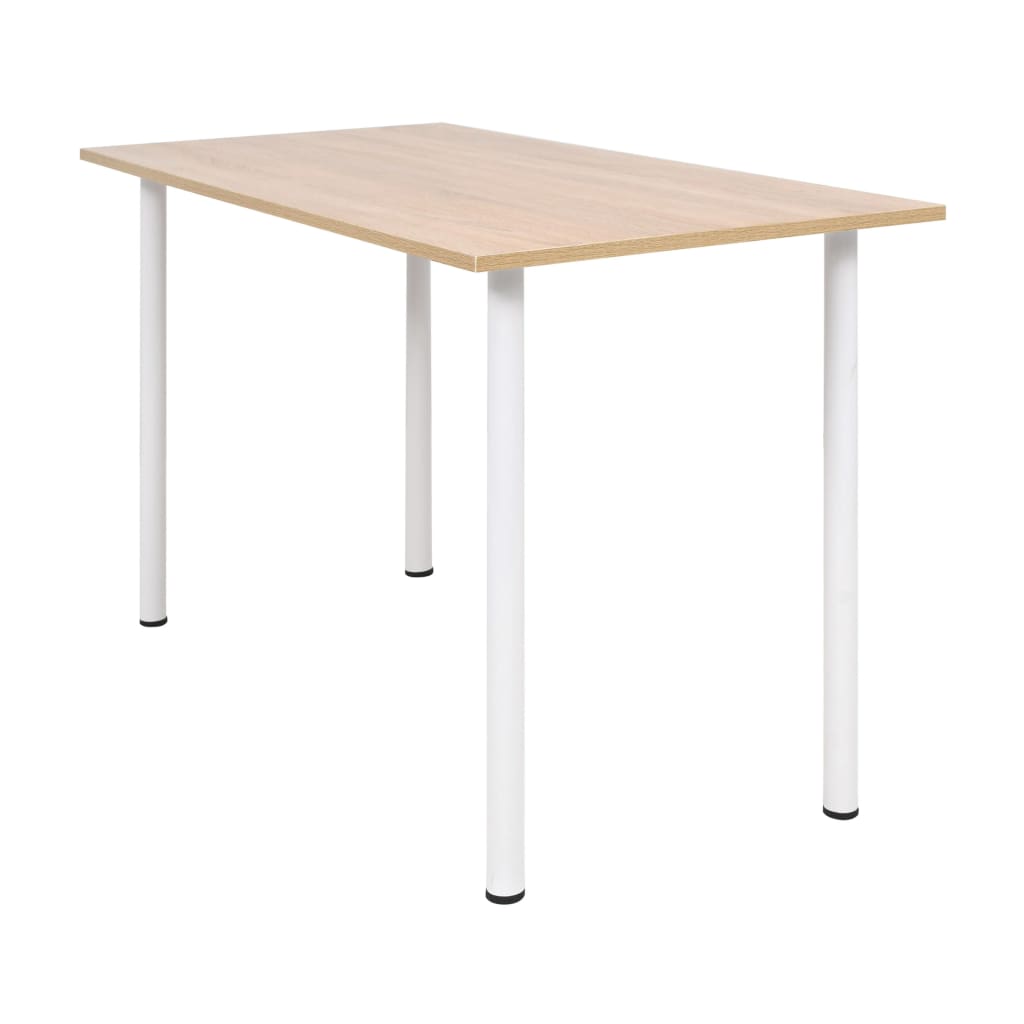 vidaXL Dining Table 120x60x73 cm Oak and White 1