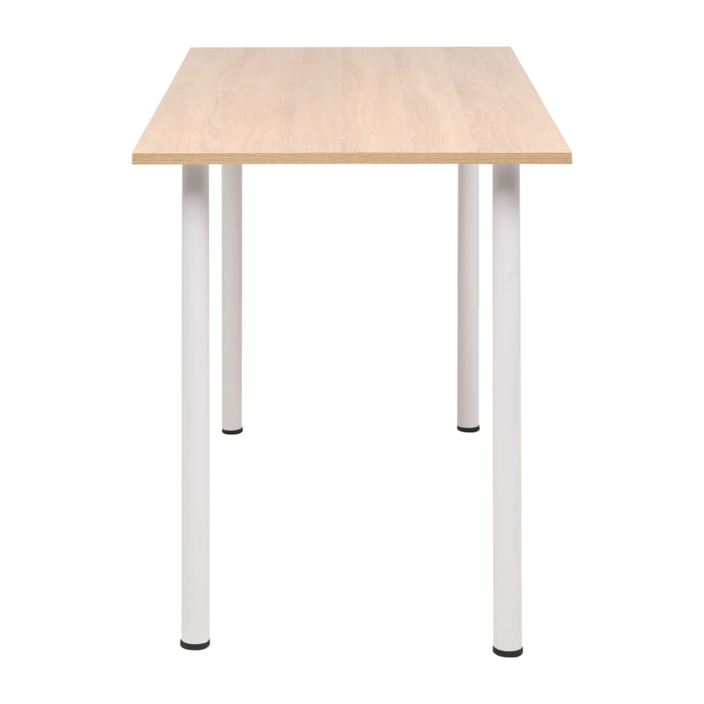 vidaXL Dining Table 120x60x73 cm Oak and White 3