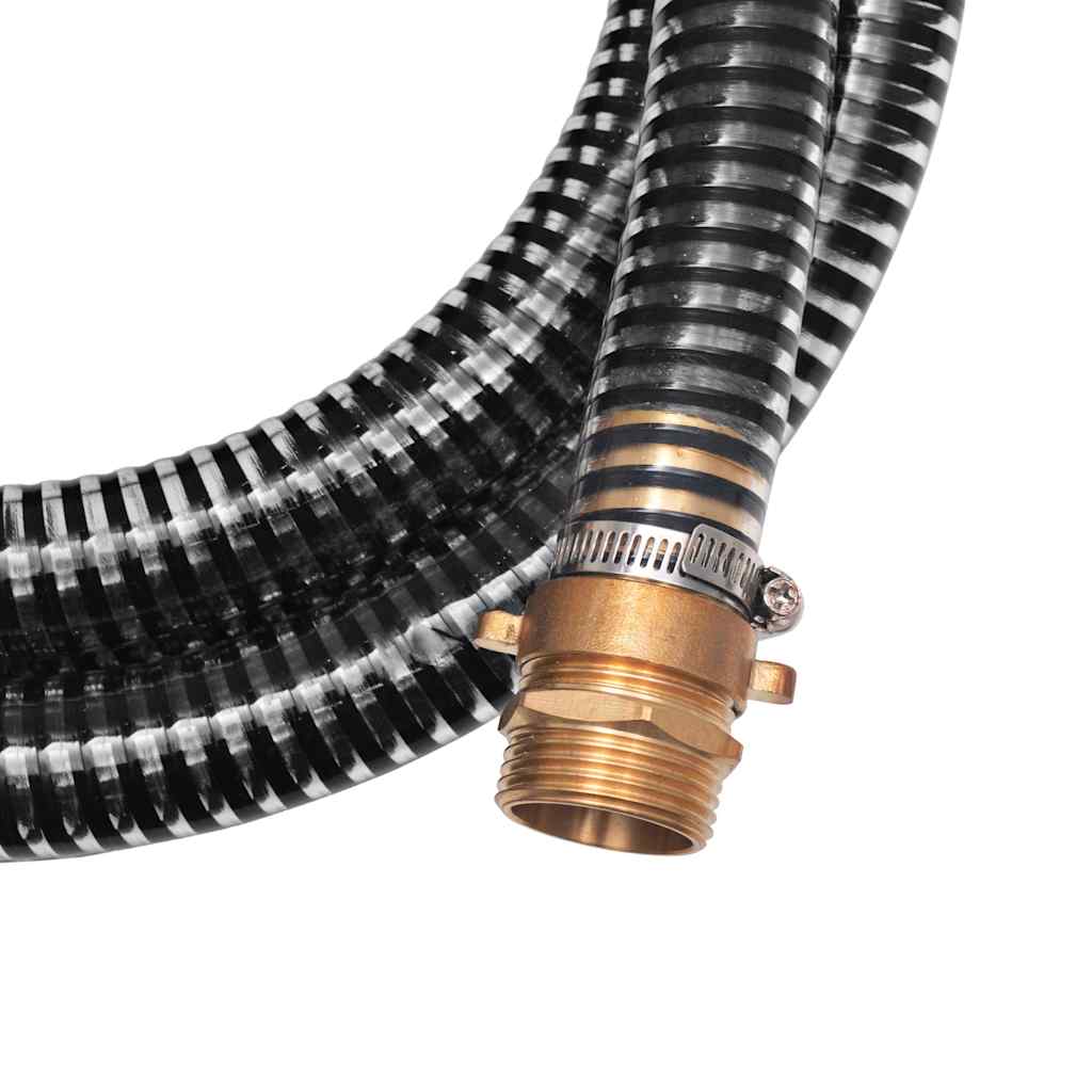 vidaXL Suction Hose | Black | Plastic, Brass | 4m length | Suction Hose 5