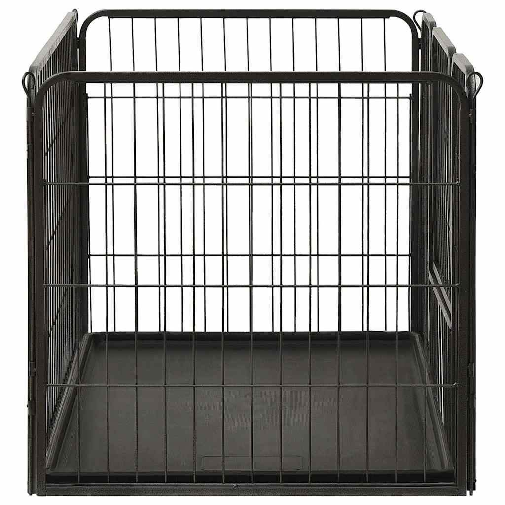 170575 vidaXL Puppy Playpen Steel 91,5x59x61 cm 4