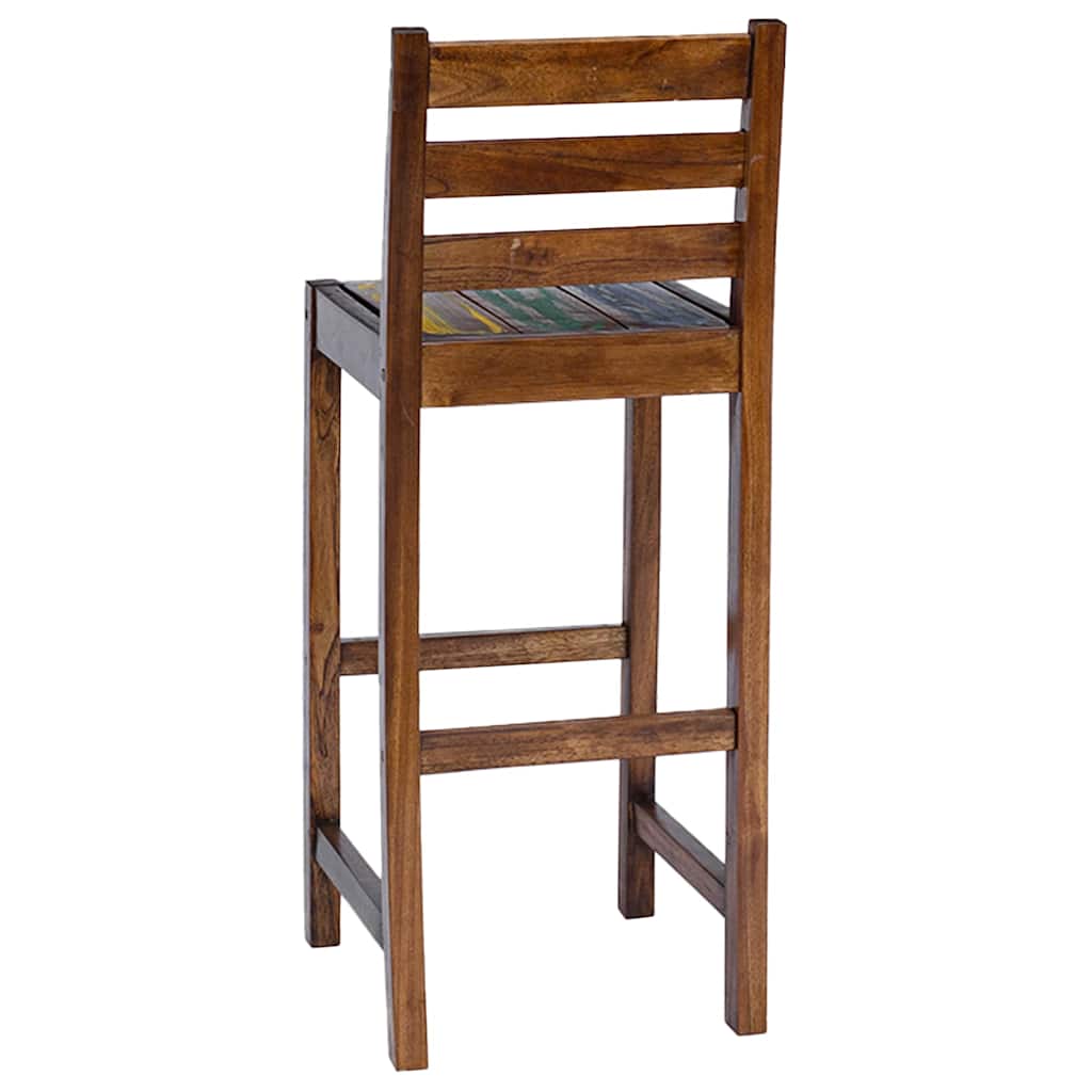 vidaXL Bar Stools 2 pcs Solid Reclaimed Wood 4