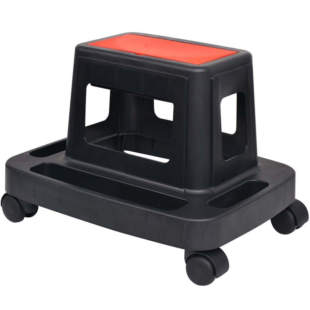 vidaXL Rolling Workshop Stool with Storage 150 kg 1