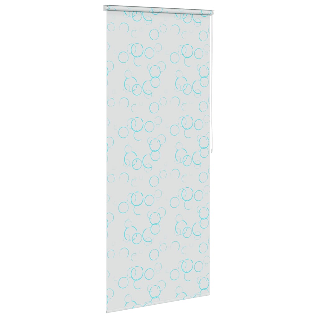 vidaXL Shower Roller Blind | see-through with blue bubbles 3