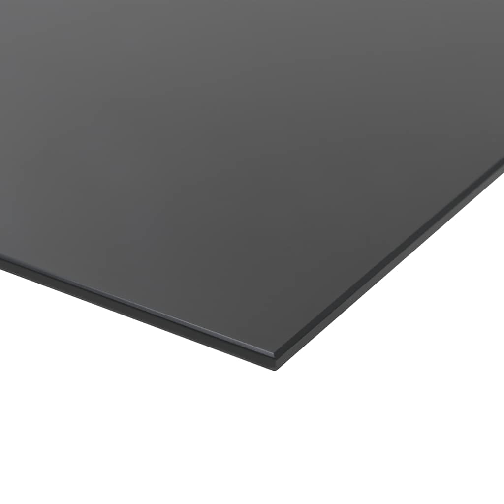 Wall Mounted Magnetic Board Glass with accessories Black 80 cm
