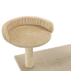 vidaXL Cat Tree | Beige | Engineered wood, sisal rope, plush fabric | Medium 5