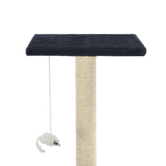 vidaXL Cat Tree | Dark Blue | Engineered wood, Carton, Plush fabric, Sisal rope 6