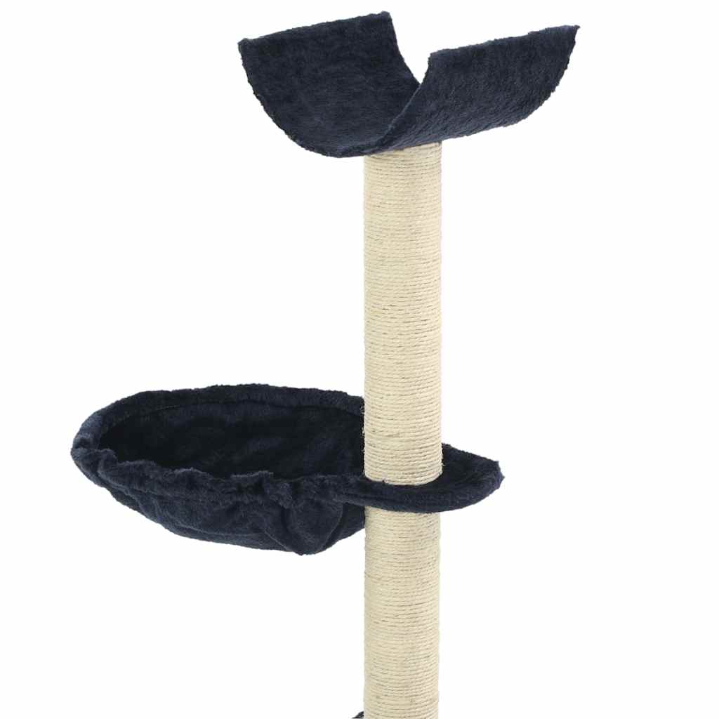 vidaXL Cat Tree with Sisal Scratching Posts 105 cm Blue 4