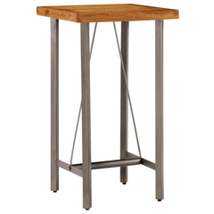 vidaXL Bar Table Solid Reclaimed Teak 60x60x107 cm 2