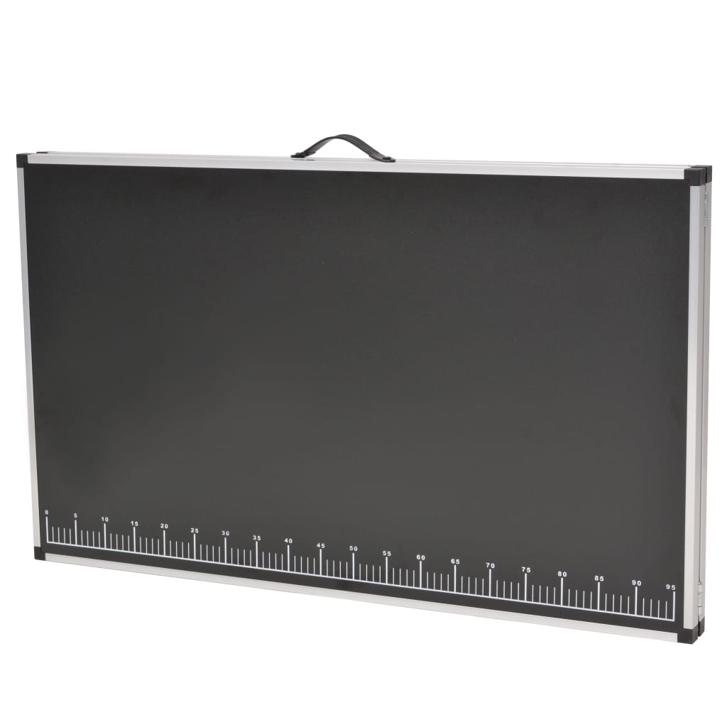 vidaXL Pasting Table | Black | MDF, Aluminium, Steel | 200x60 cm | Foldable 4