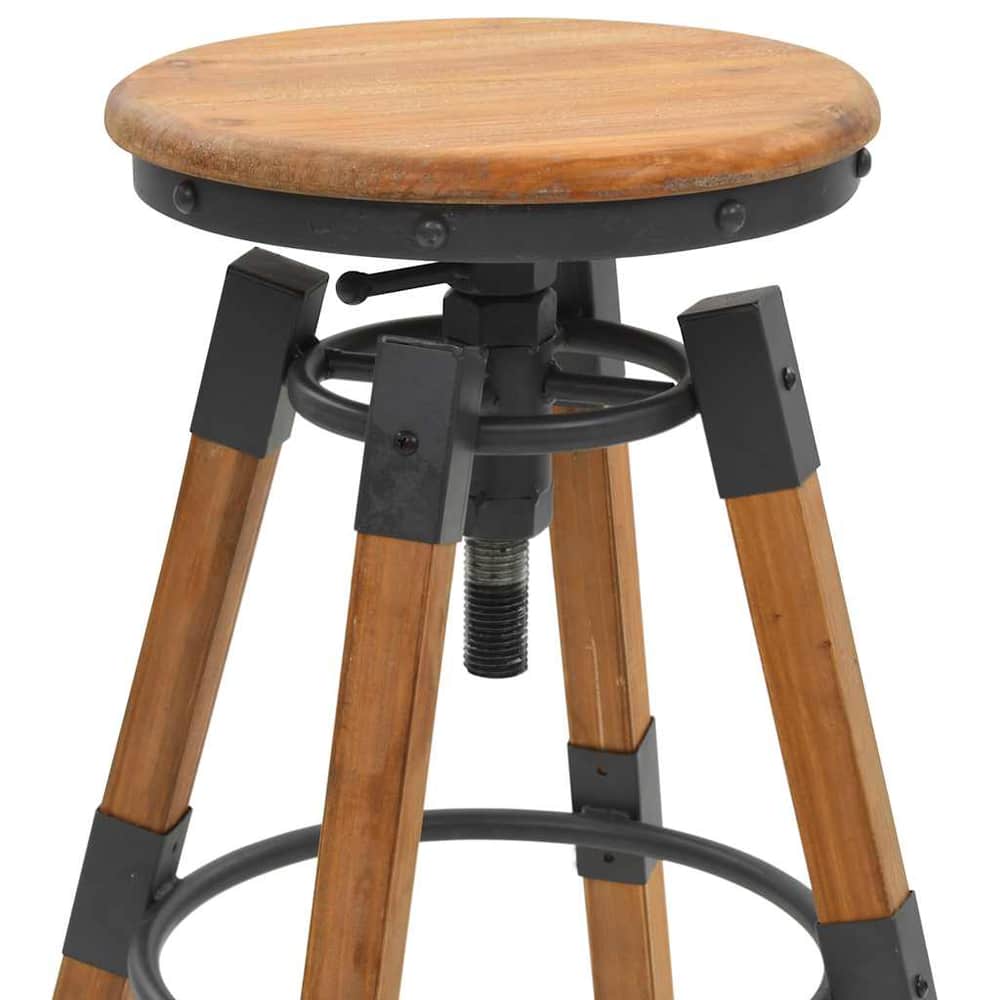 vidaXL Bar Stools 2 pcs Solid Fir Wood 3