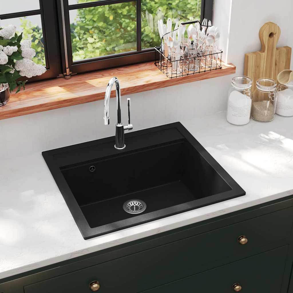 Sink Granite Black 565 mm 510 mm