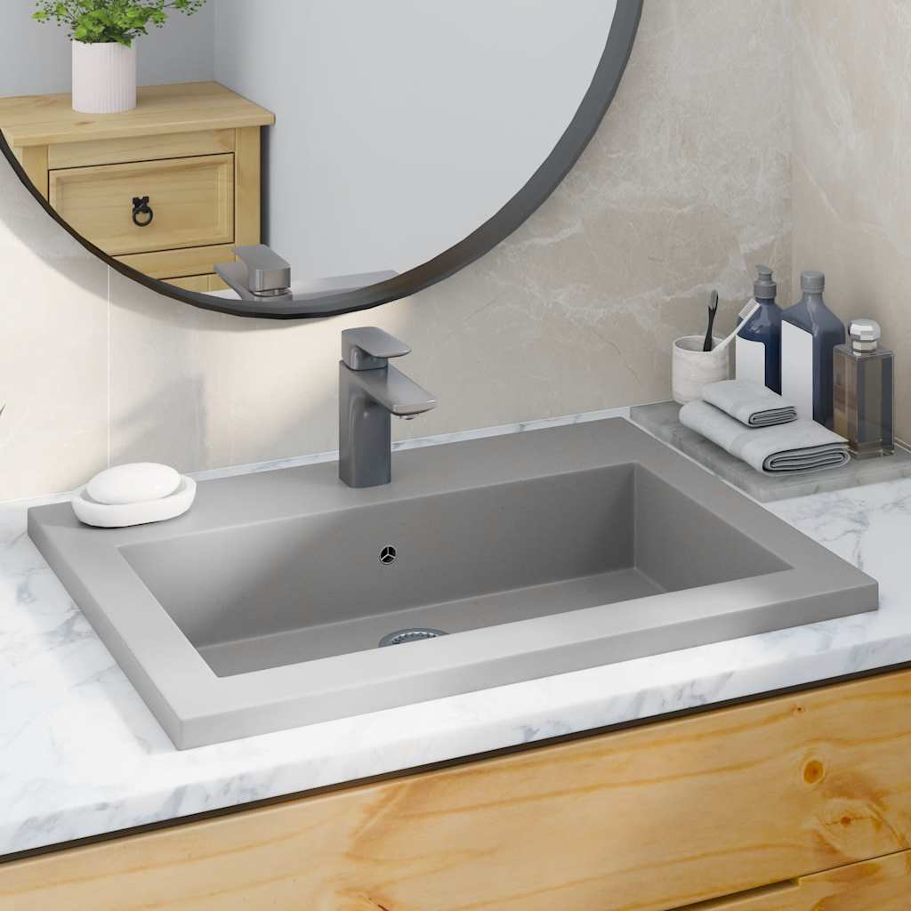 Granite Basin 600x450x120 mm Grey