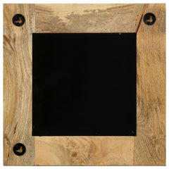 vidaXL Mirror | Natural Wood | Solid mango wood frame, Glass | 50x50 cm 5