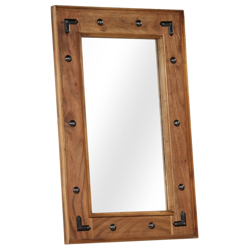 Mirror Solid Acacia Wood 50 x 80 cm