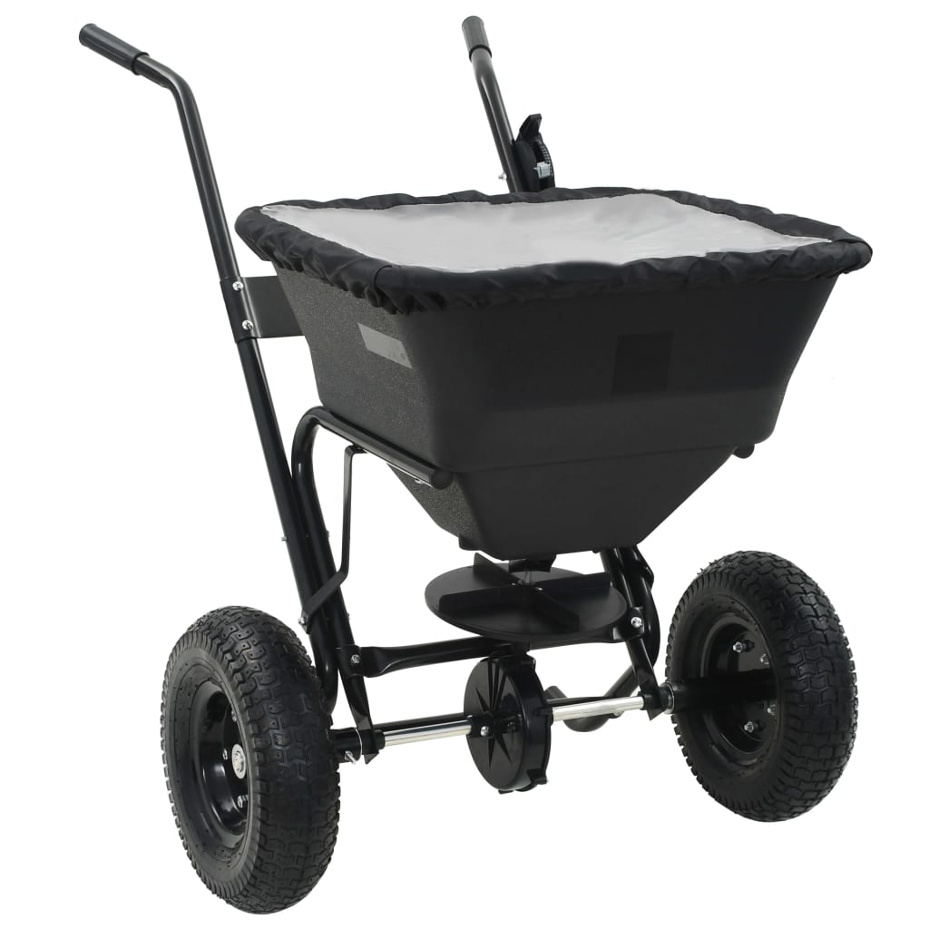 Spreader Black 82 x 46 x 75 cm PVC and Steel Push spreader-45 L