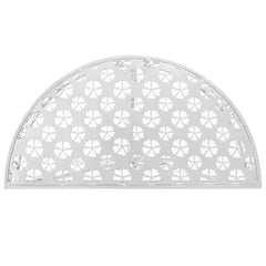 vidaXL Side Table | Silver | Metal | 72x36x74 cm | Decorative Inlays 3