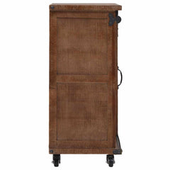 Storage Cabinet Solid Fir Wood Brown, image 3