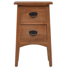 vidaXL Bedside Cabinet Solid Fir Wood 40x29x68 cm Brown 2