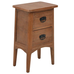 vidaXL Bedside Cabinet Solid Fir Wood 40x29x68 cm Brown 3