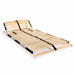 Slatted Bed Base with 28 Slats 7 Zones Length 200 cm 90 cm Headrest adjust (manual)
