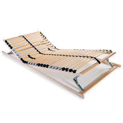 Slatted Bed Base with 28 Slats 7 Zones Length 200 cm 90 cm Headrest & footrest (manual)