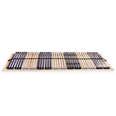 Slatted Bed Base with 42 Slats 7 Zones Length 200 cm 90 cm Fixed