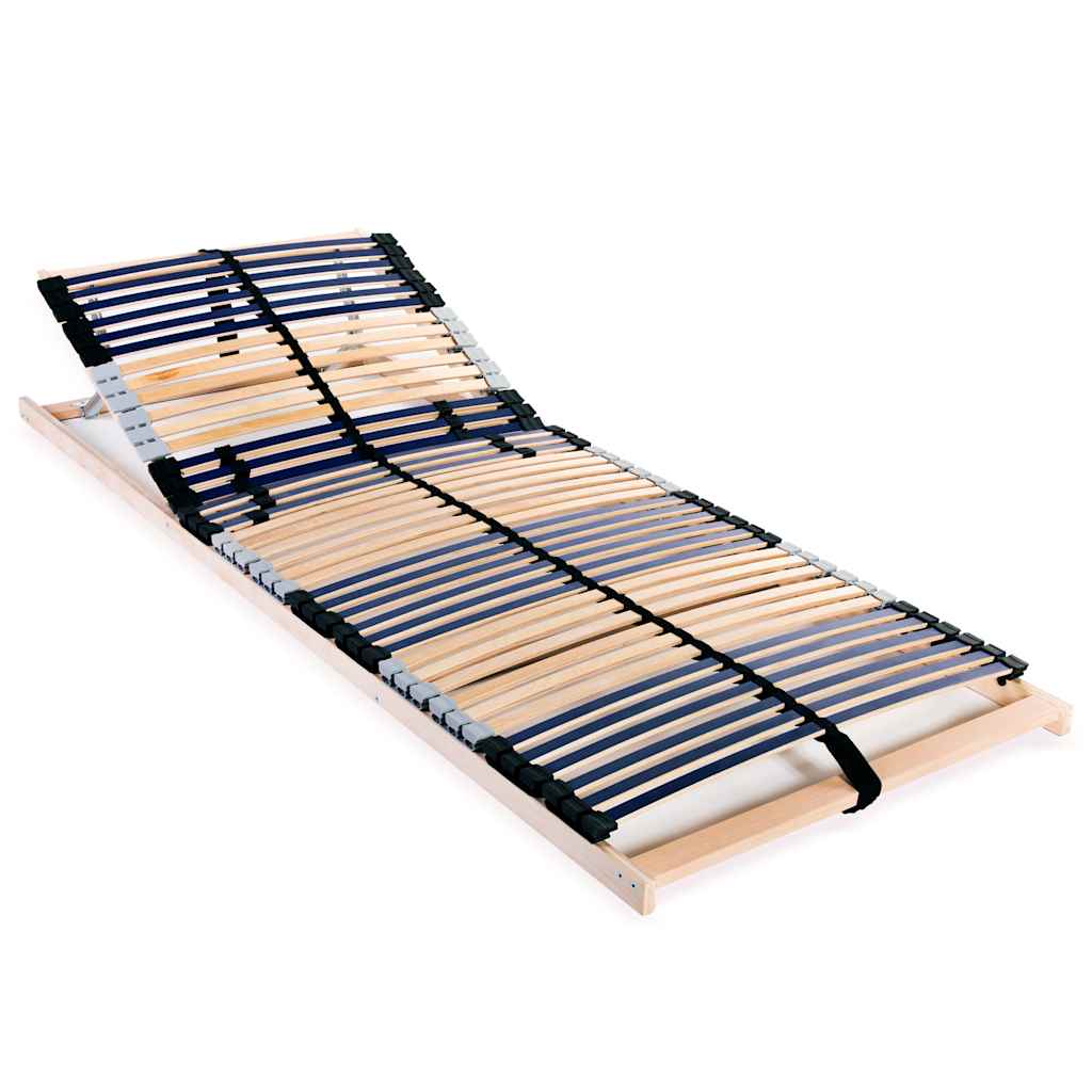 Slatted Bed Base with 42 Slats 7 Zones Length 200 cm 90 cm Headrest adjust (manual)