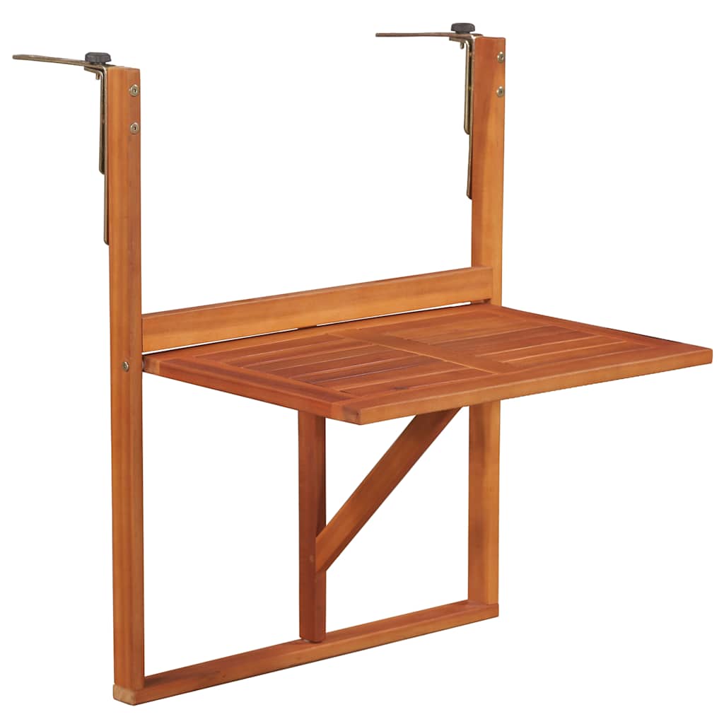 44118 vidaXL Hanging Balcony Table 64,5x44x80 cm Solid Acacia Wood 1