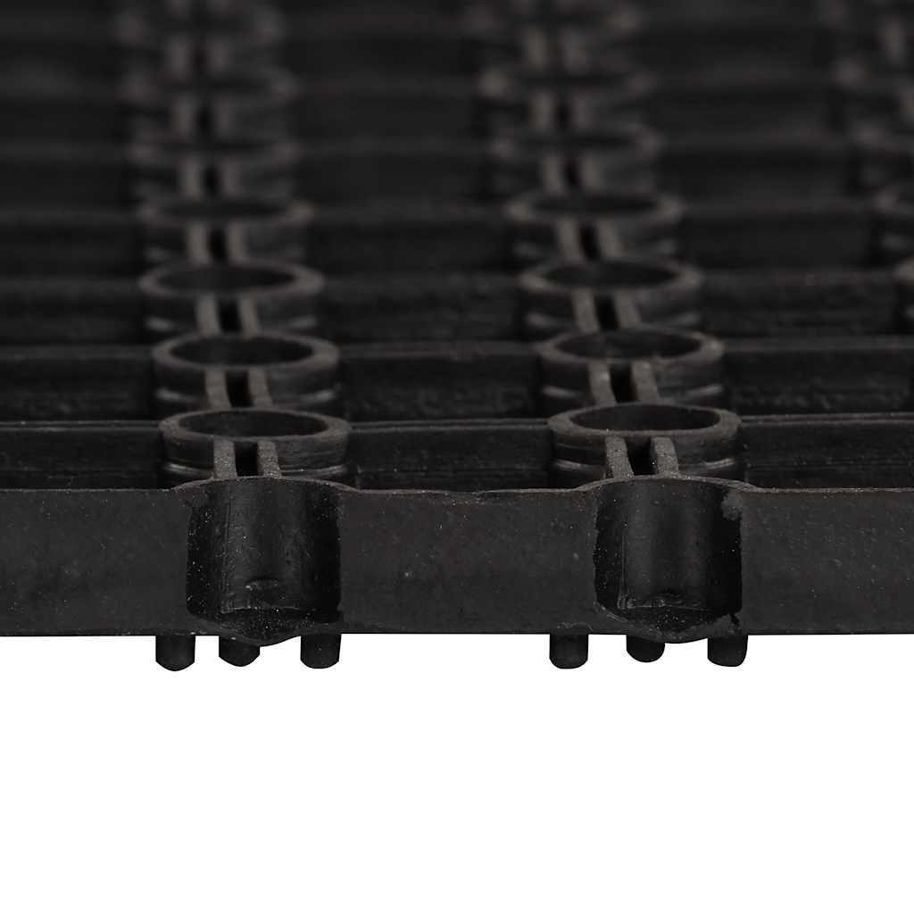 vidaXL Doormat | Black | 100% Rubber | 80x120 cm | Anti-Fatigue Mat 2
