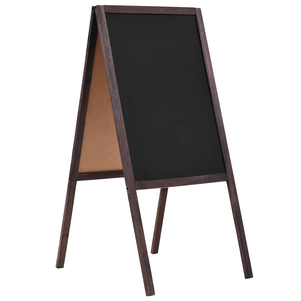 Double-sided Blackboard Cedar Wood Free Standing 40 cm 60 cm