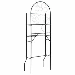 vidaXL Toilet Rack | Black | Steel | Standard | Toilet Rack | Rectangular 4
