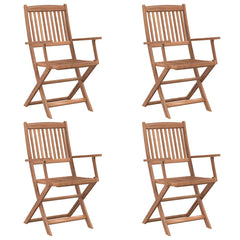 vidaXL 5 Piece Folding Outdoor Dining Set Solid Acacia Wood 3
