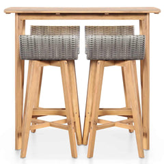 44222 vidaXL 5 Piece Outdoor Dining Set Solid Acacia Wood 2