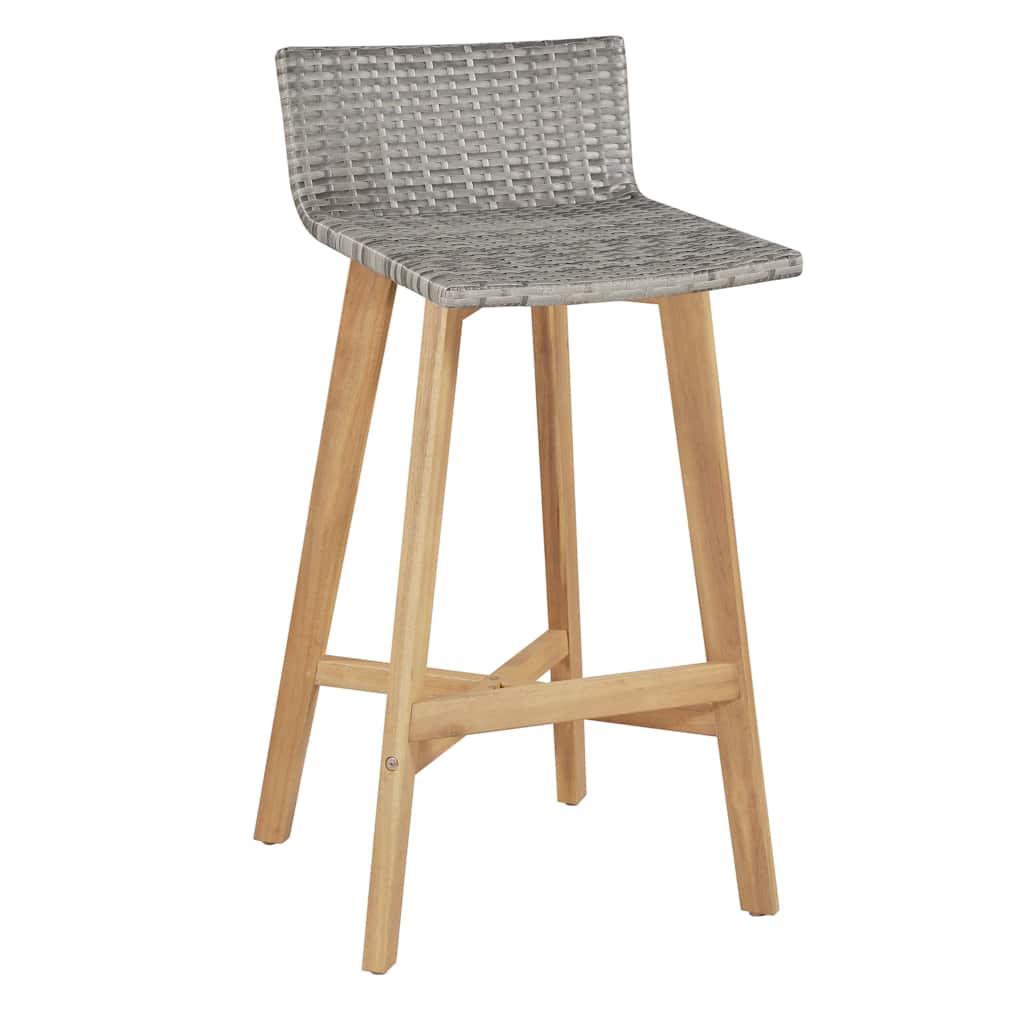 44222 vidaXL 5 Piece Outdoor Dining Set Solid Acacia Wood 4