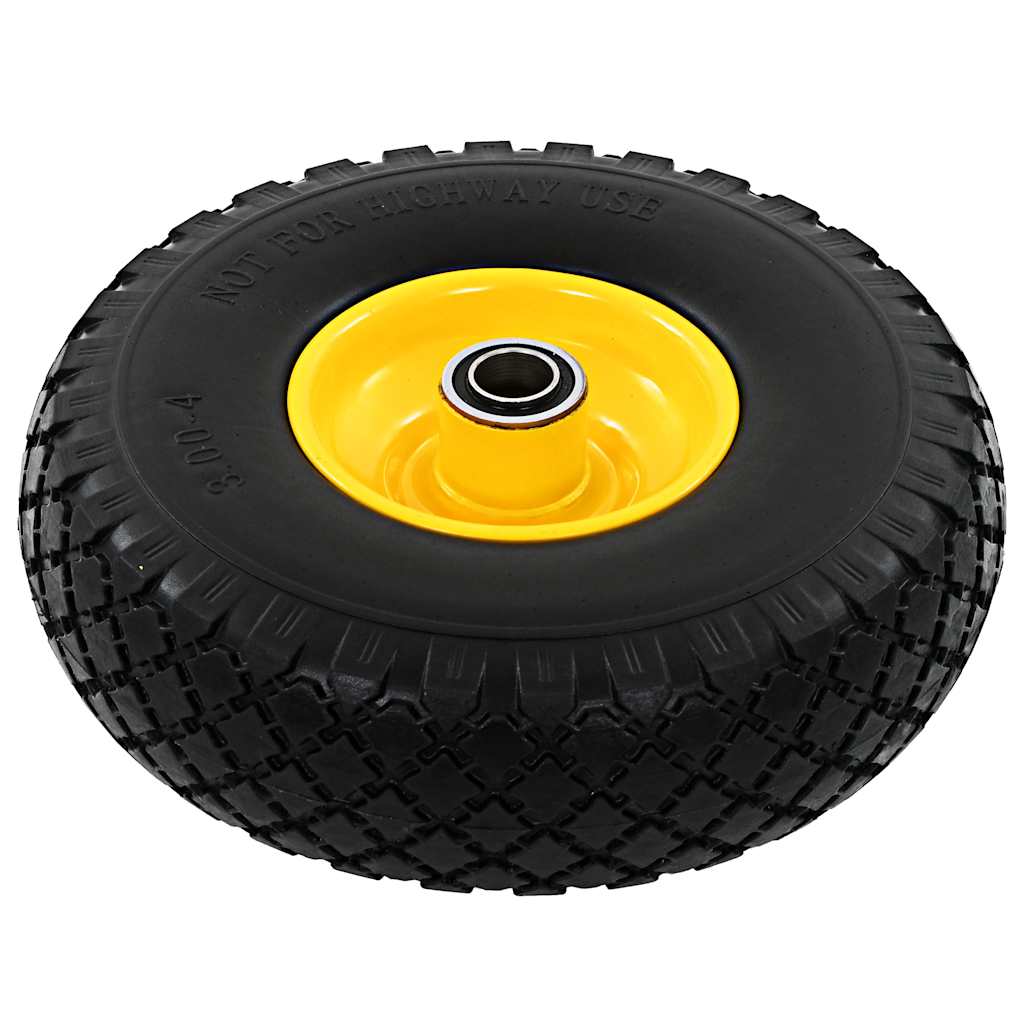 vidaXL Sack Truck Wheels 2 pcs Solid PU 3.00-4 (260x85) 3