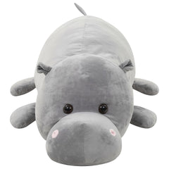 vidaXL Hippo Cuddly Toy Plush Grey 2