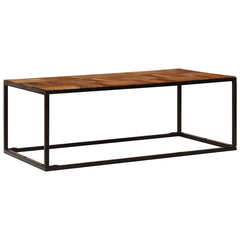 vidaXL Coffee Table | Brown and Black | Solid Acacia Wood and Steel | Standard 2