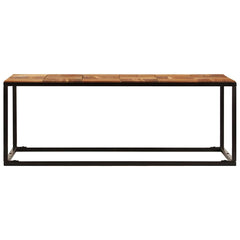 vidaXL Coffee Table | Brown and Black | Solid Acacia Wood and Steel | Standard 3