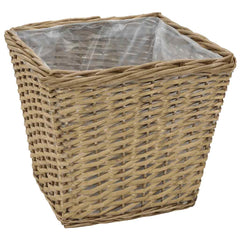 vidaXL Raised Bed | Set of 3 | Brown | Wicker with PE lining | Small | Planters 5